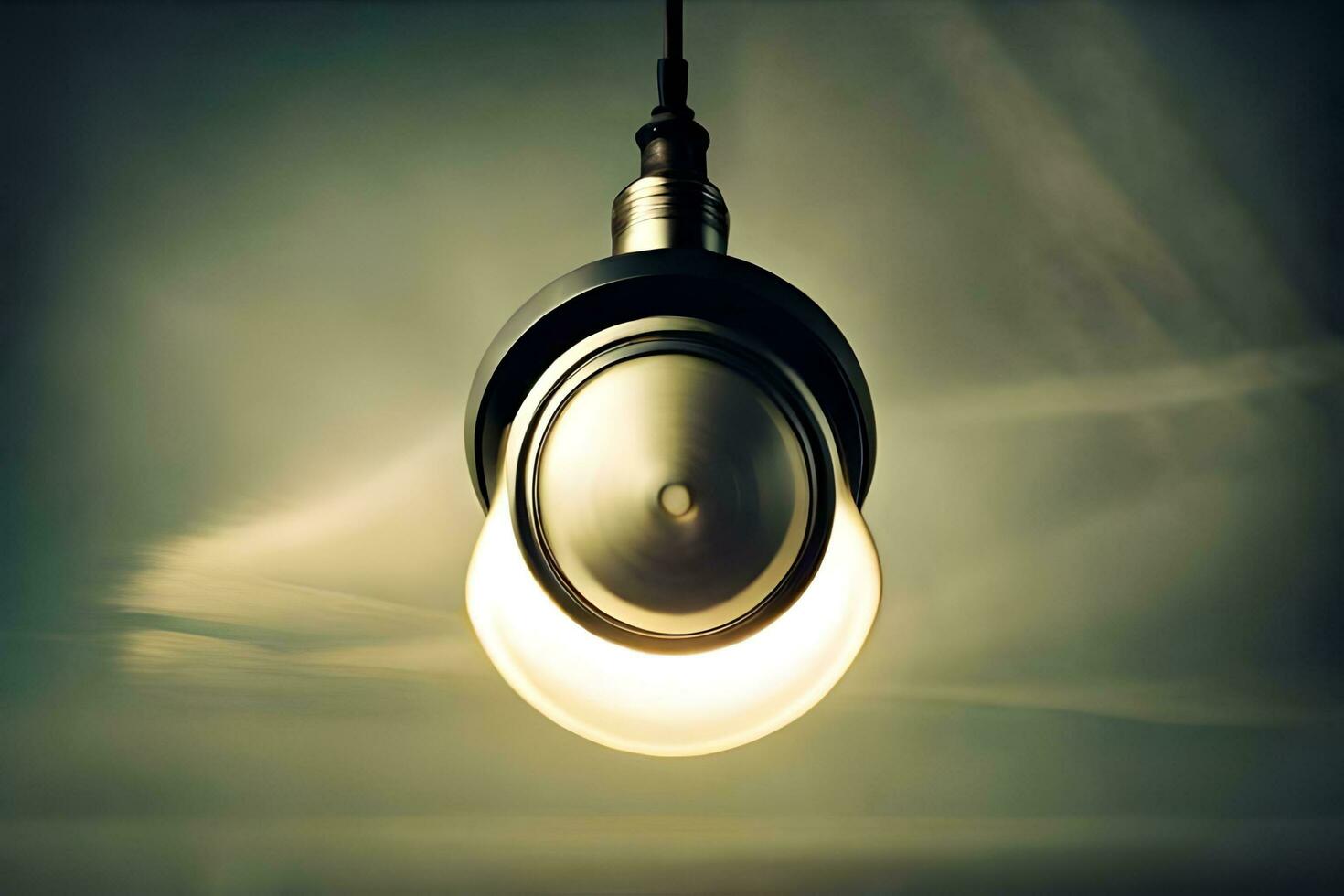 a light bulb hanging from a ceiling. AI-Generated photo