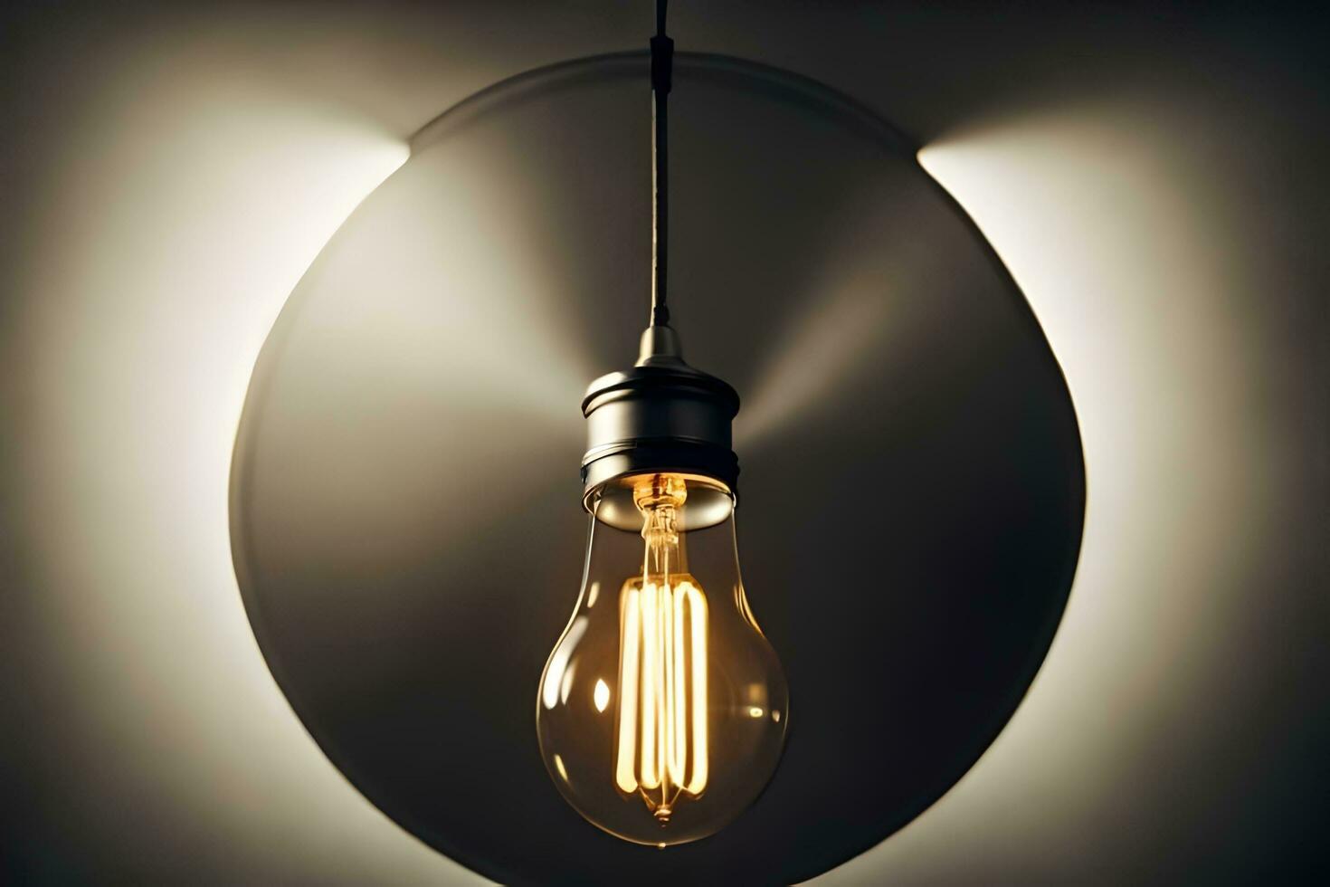 a light bulb is shown in a circular shape. AI-Generated photo