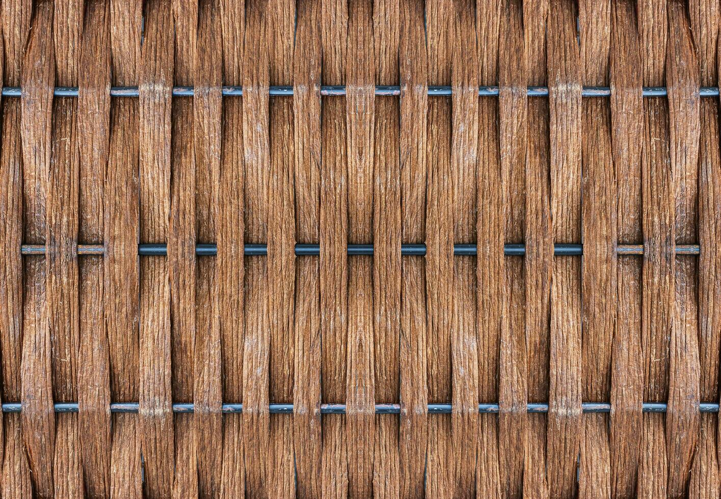 Texture brown woven rattan background photo