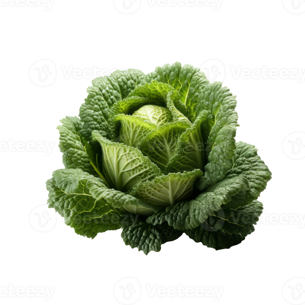 Cabbage on transparent background, created with generative AI png