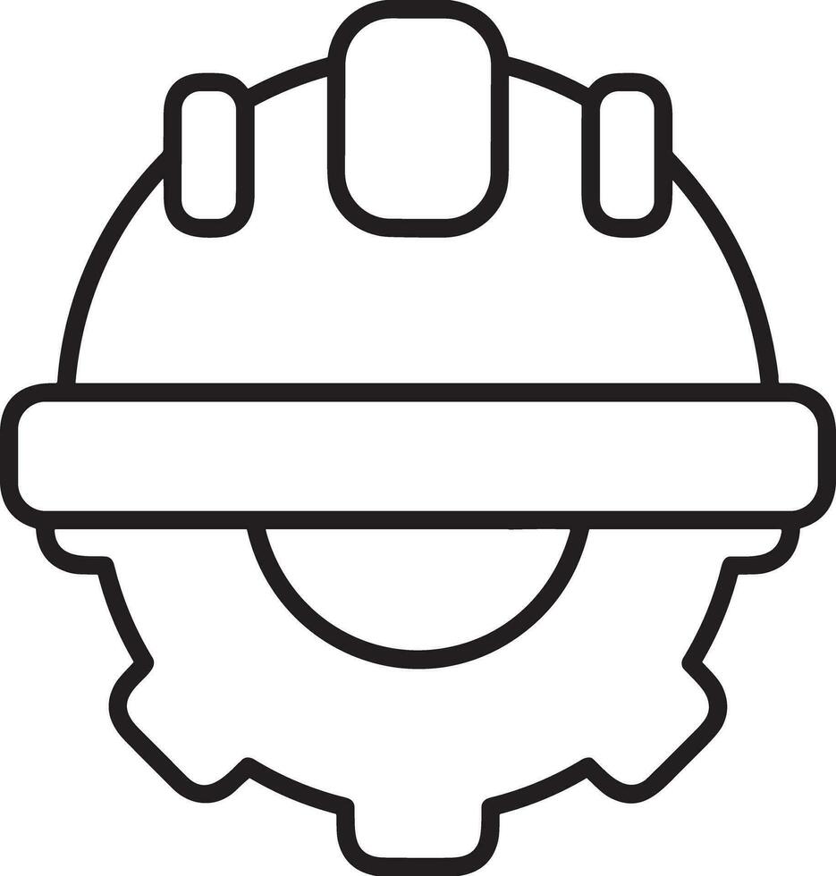 Safety helmet icon symbol image vector. Illustration of the head protector industrial engineer worker design image vector