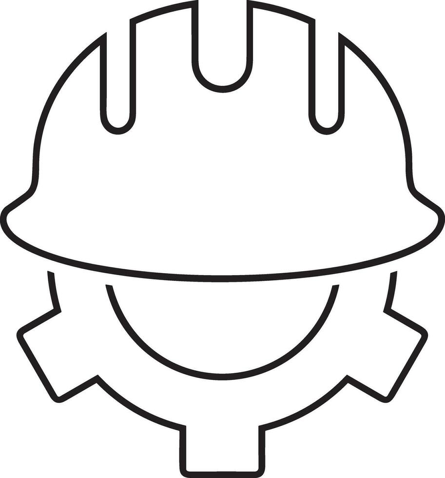 Safety helmet icon symbol image vector. Illustration of the head protector industrial engineer worker design image vector