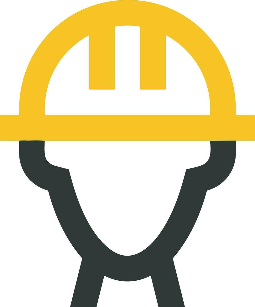 la seguridad casco icono símbolo imagen vector. ilustración de el cabeza protector industrial ingeniero trabajador diseño imagen vector