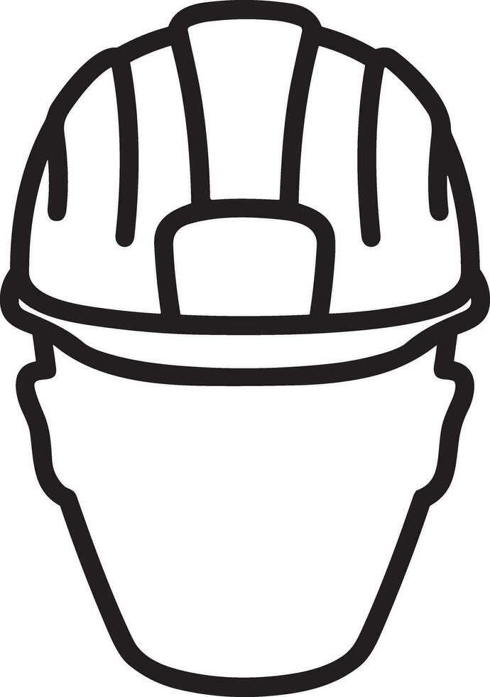 Safety helmet icon symbol image vector. Illustration of the head protector industrial engineer worker design image vector