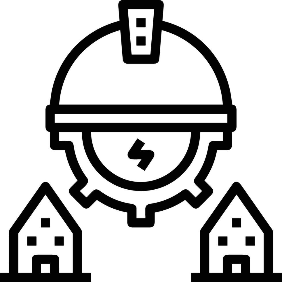 la seguridad casco icono símbolo imagen vector. ilustración de el cabeza protector industrial ingeniero trabajador diseño imagen vector