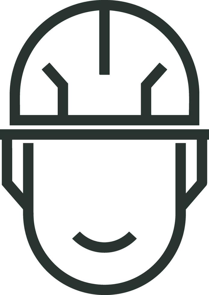 Safety helmet icon symbol image vector. Illustration of the head protector industrial engineer worker design image vector