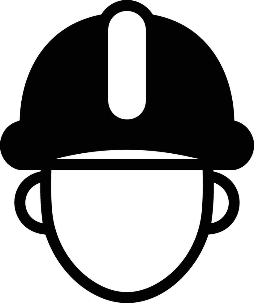 la seguridad casco icono símbolo imagen vector. ilustración de el cabeza protector industrial ingeniero trabajador diseño imagen vector