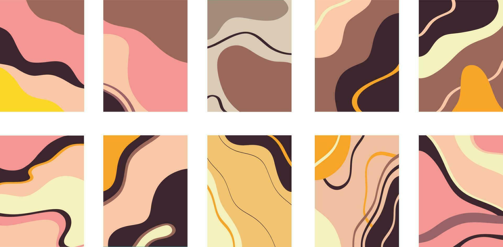 Abstract modern templates with nude neutral tones vector