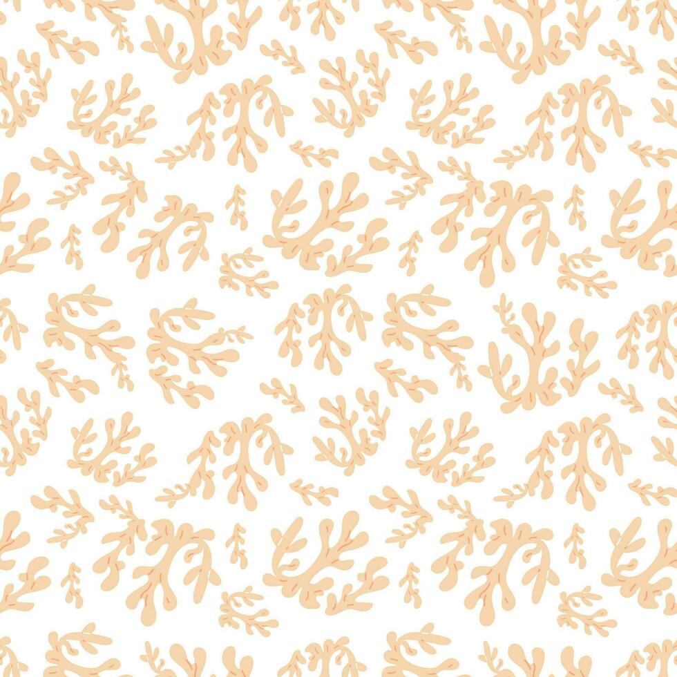 seamless pattern with corals. Background with corals . Flat colorful vector illustration.