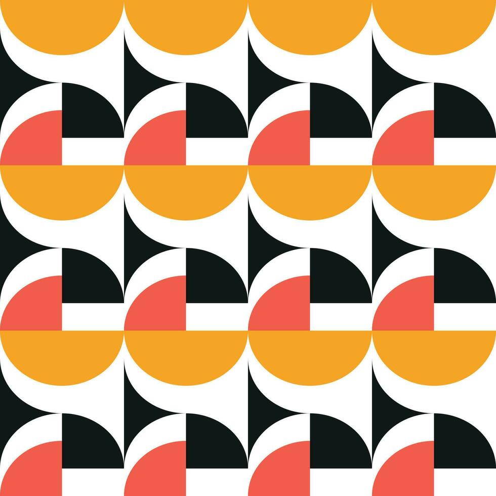 70s retro groove pattern with circles. Vintage geometrical pattern. Vector illustration