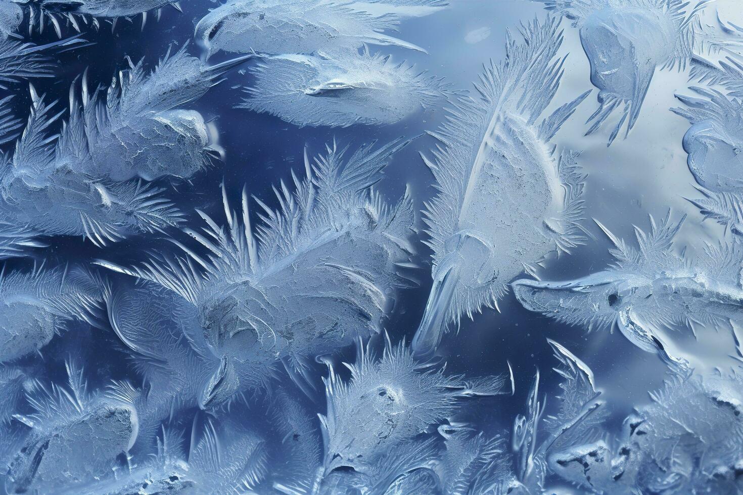 Abstract ice textures on car window in winter. Frosted Glass and Ice. A Textured Look. backgrounds and textures concept. AI Generative photo