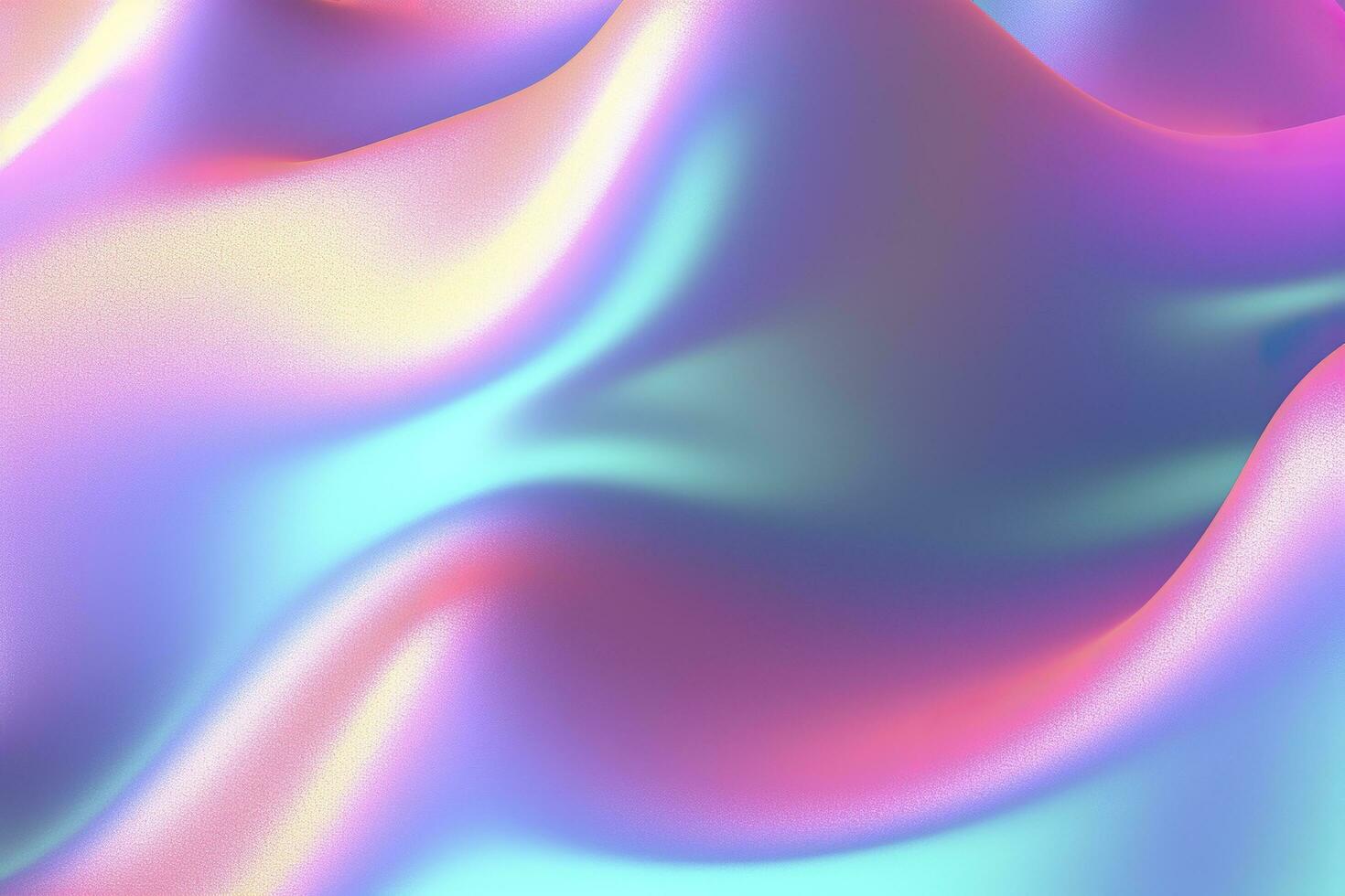 Gradient holographic Iridescent waves, frosted glass, soft textured gradient, and isometric, reflections. AI Generative photo