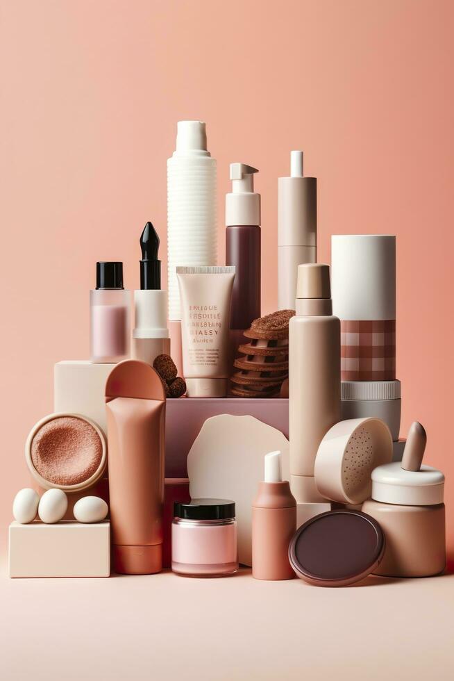 cosmetic beauty products. Generative AI photo