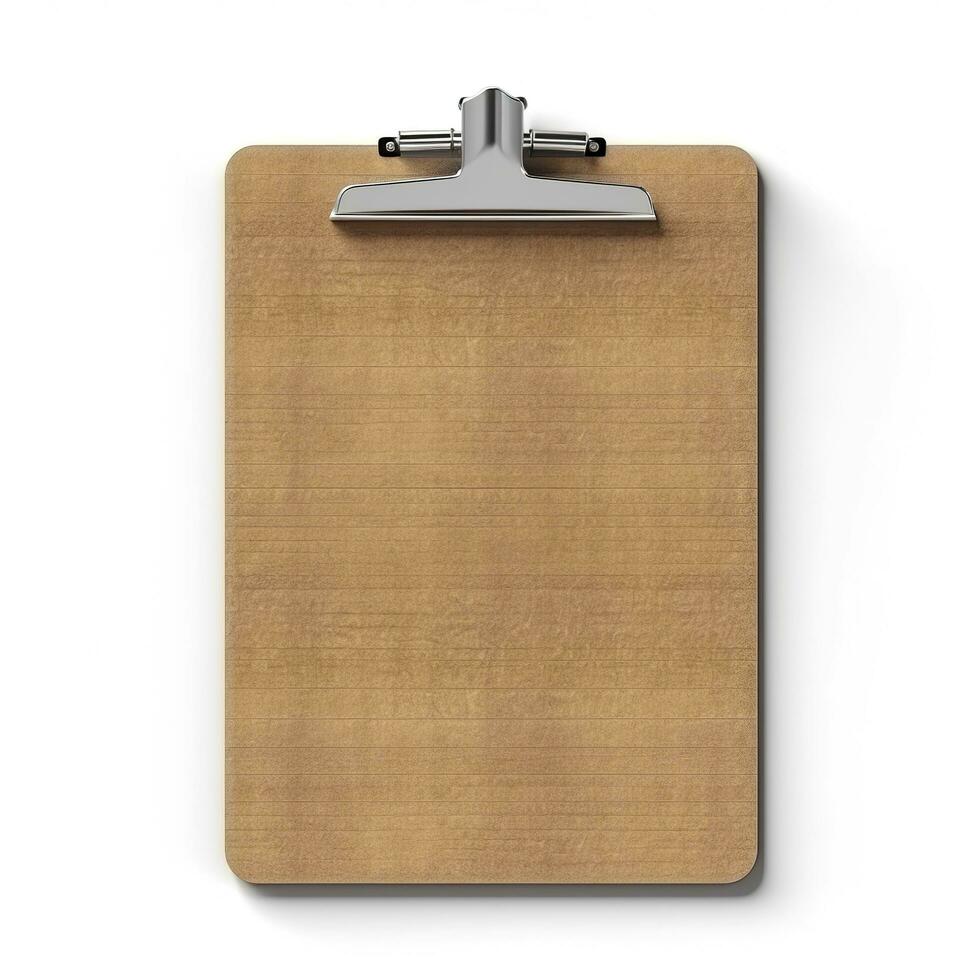 Clipboard is isolated on white background. Generative AI photo