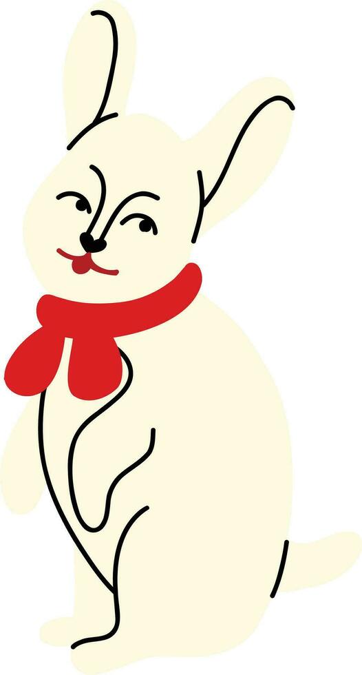Easter bunny. illustration in retro style vector