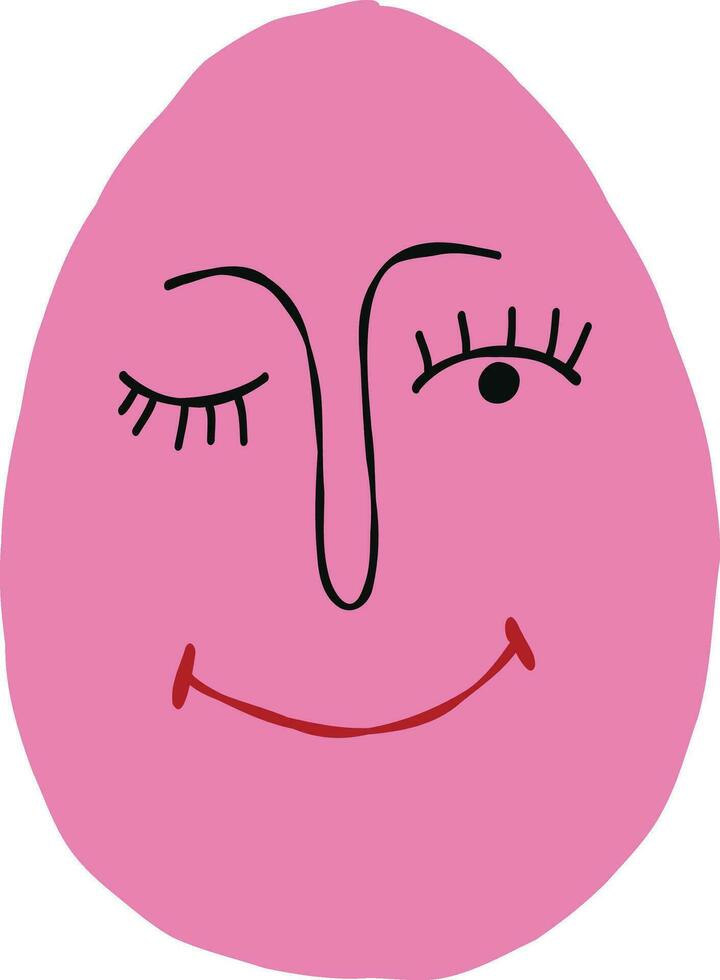 gracioso extraño huevos con rostro. linda peculiar cómic Pascua de Resurrección huevo vector