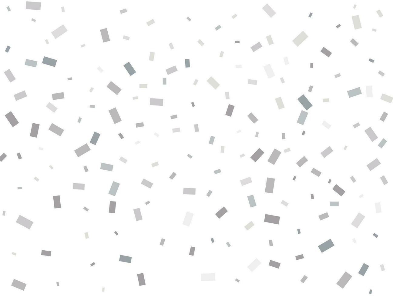 Light silver Rectangular glitter confetti background. White festive texture. vector