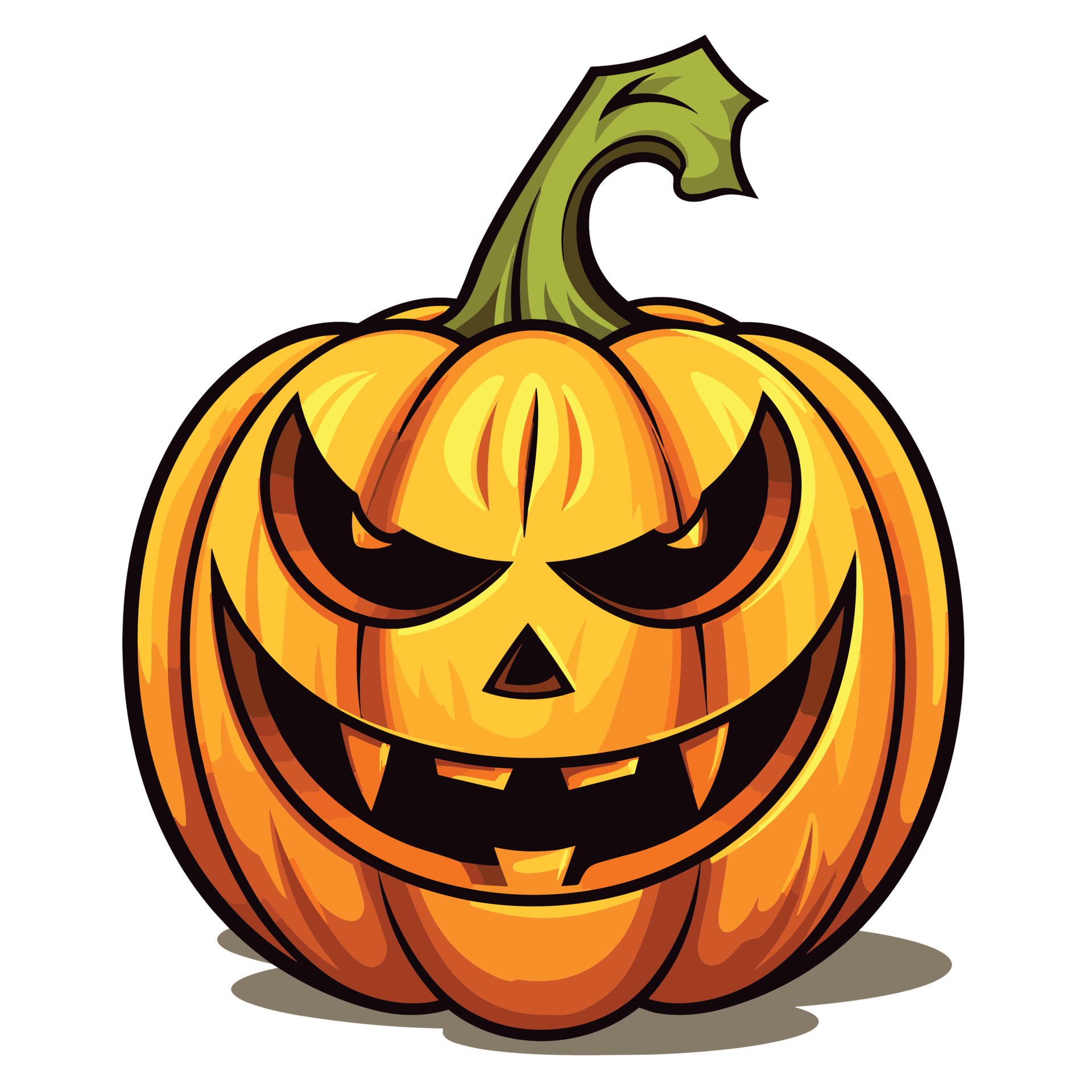 Beautiful Halloween Pumpking Clipart - Ai Generative 32973455 PNG