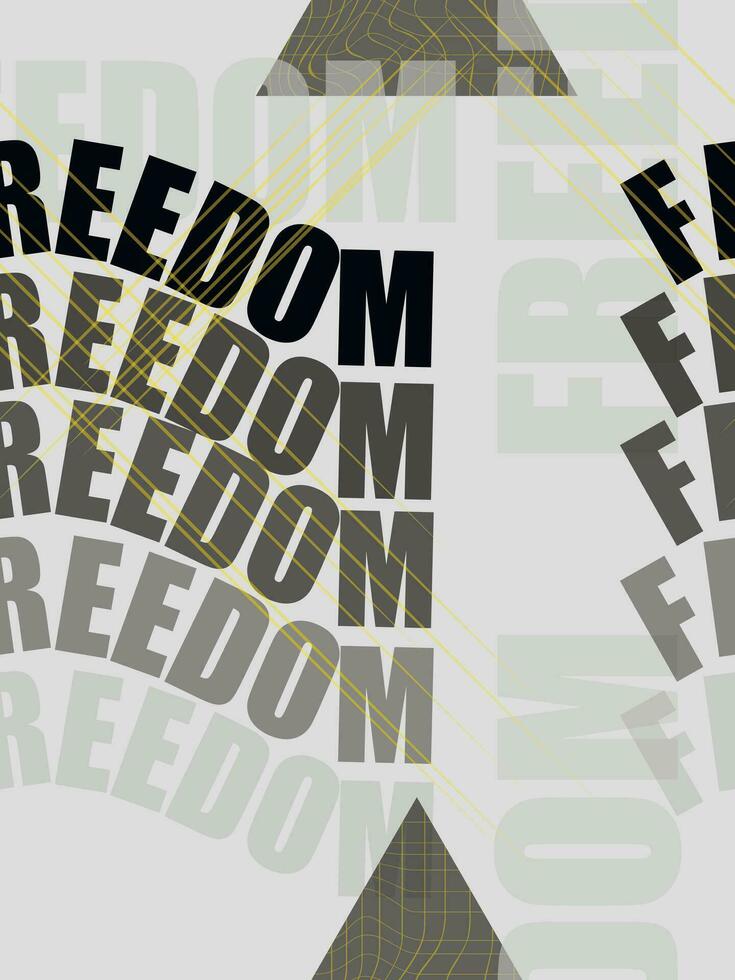 Abstract modern background or web banner. Vector seamless pattern in brutalism style with text freedom.