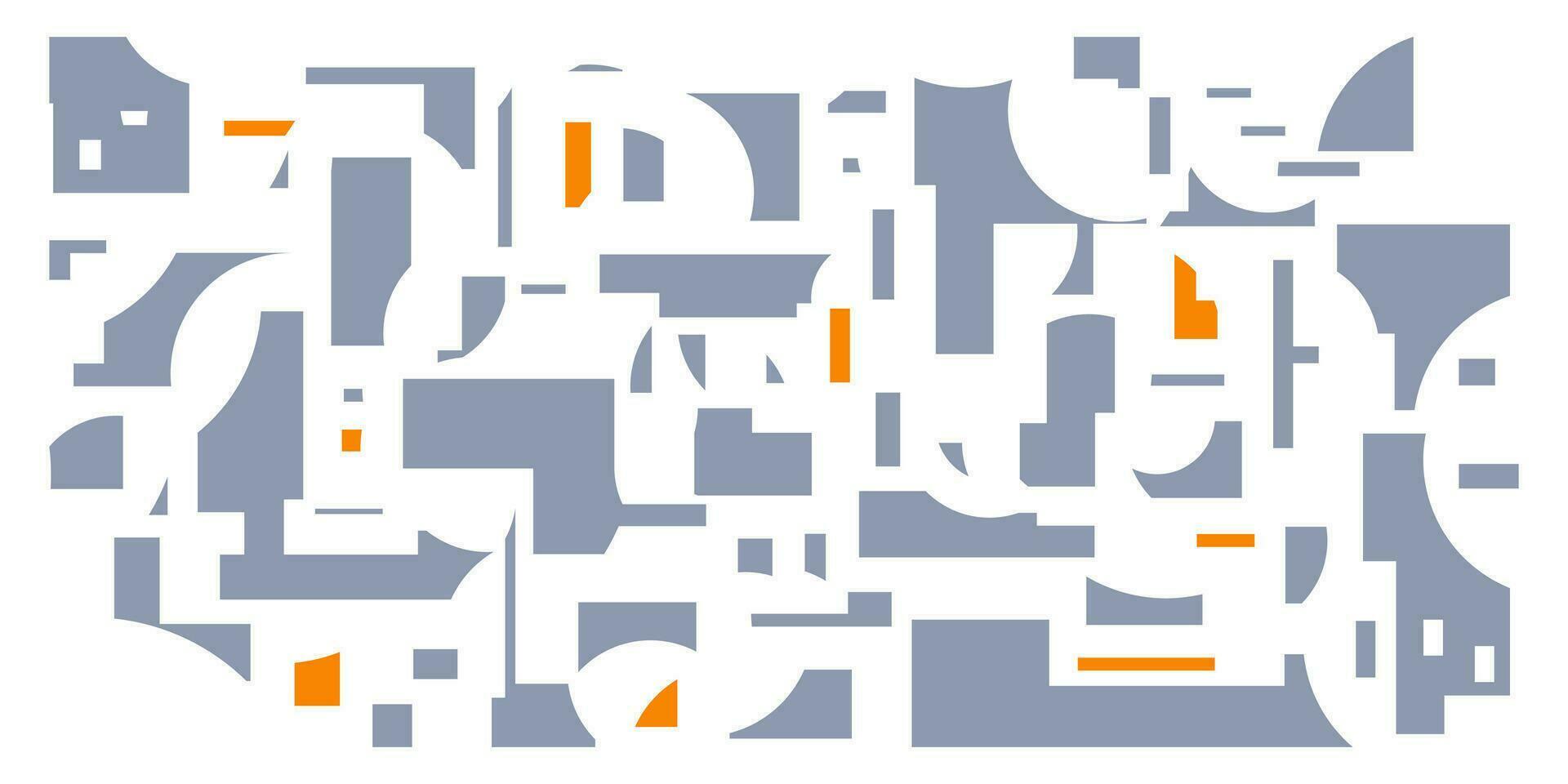 Abstract architecture pattern background. Geometric buildings, houses shapes vector banner. Minimalist style poster, wallpaper, backdrop, card template