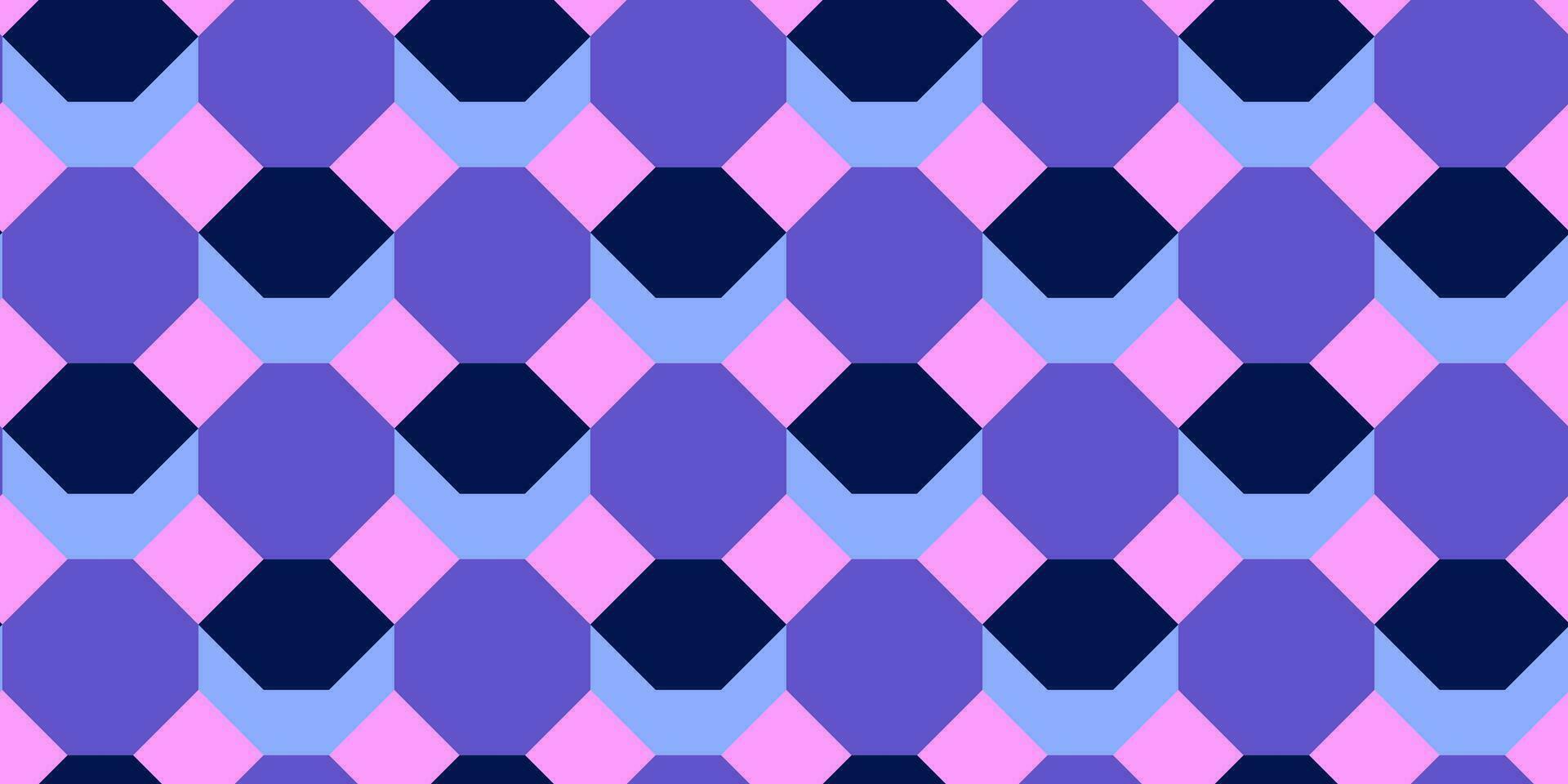 resumen geométrico sin costura modelo antecedentes en púrpura, azul, rosado colores. moderno geometría diseño para bandera, fondo de pantalla, fondo, tela impresión. vector ilustración