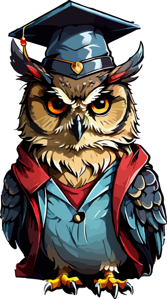 Wisdom Owl Mascot AI Generative png