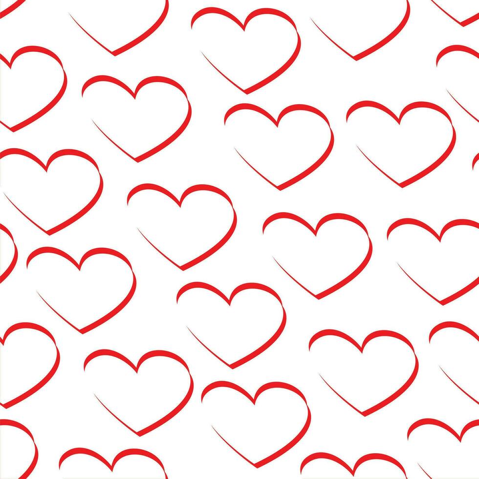 Hearts seamless pattern. Design for print, textile, wrapping paper, web. Vector illustration