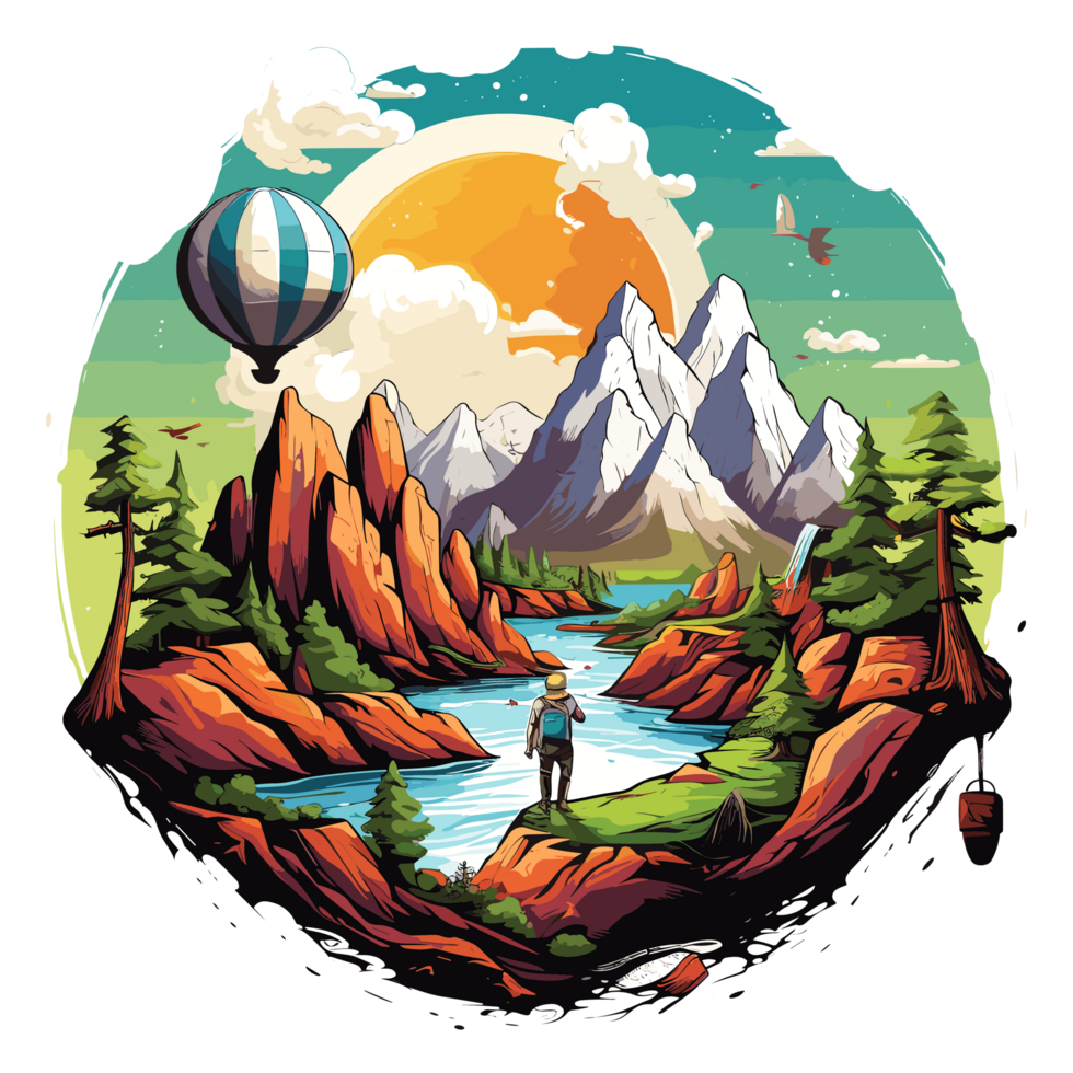 Beautiful Adventure Clipart - Ai Generative png