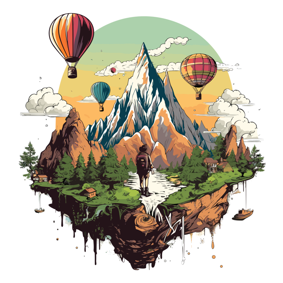Beautiful Adventure Clipart - Ai Generative png