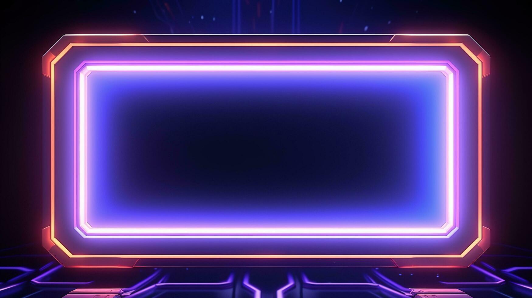 a neon sign with a glowing neon light. AI generative photo