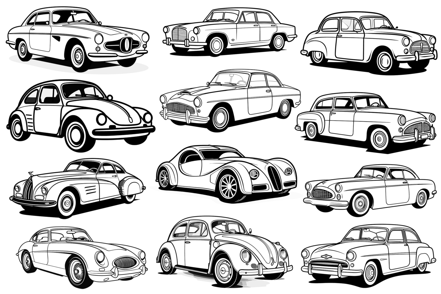 Beautiful Car Silhouette - Ai Generative png