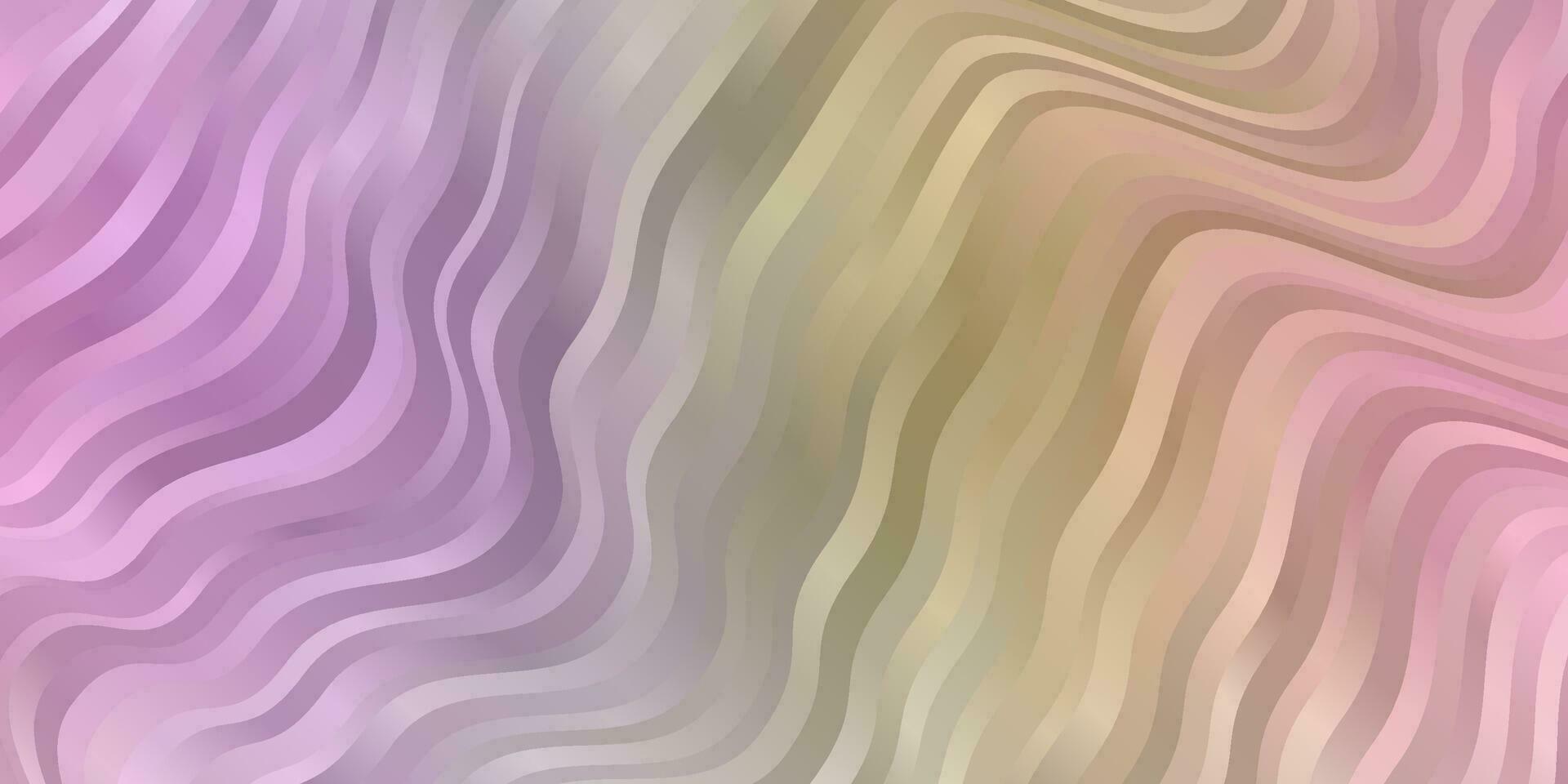 Light Multicolor vector background with curved lines.