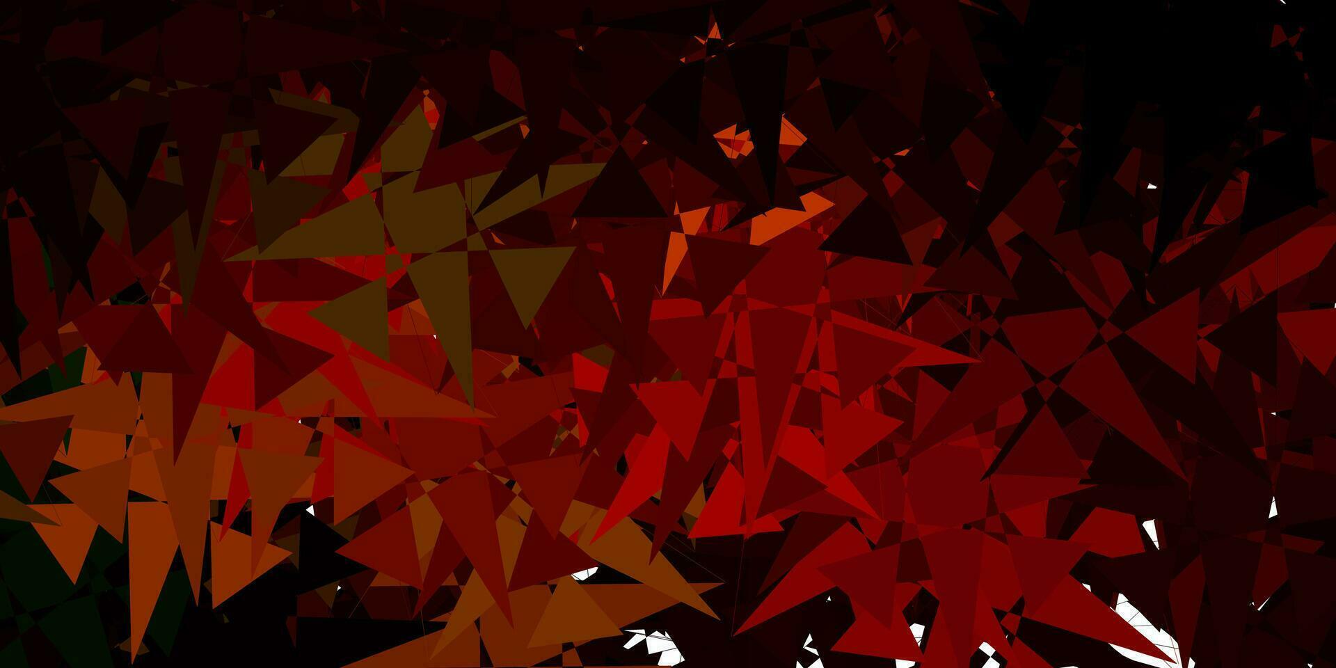 Dark Green, Red vector texture with random triangles.