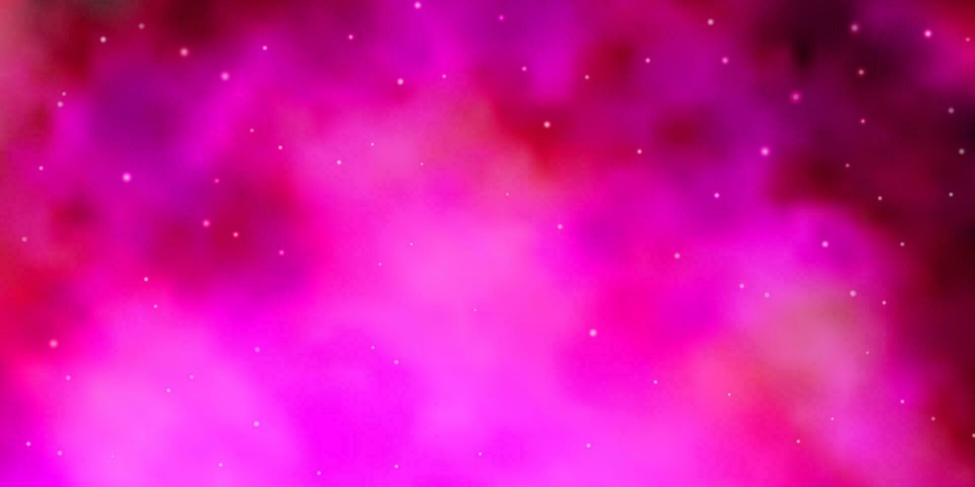 Light Pink vector template with neon stars.