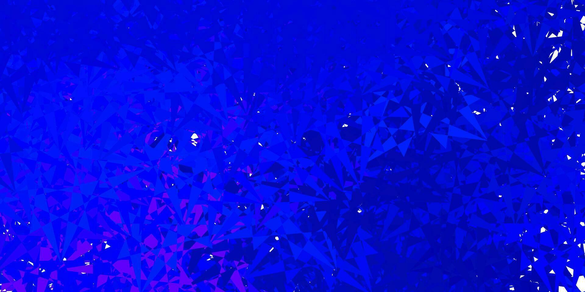 Dark blue vector backdrop with triangles, lines.