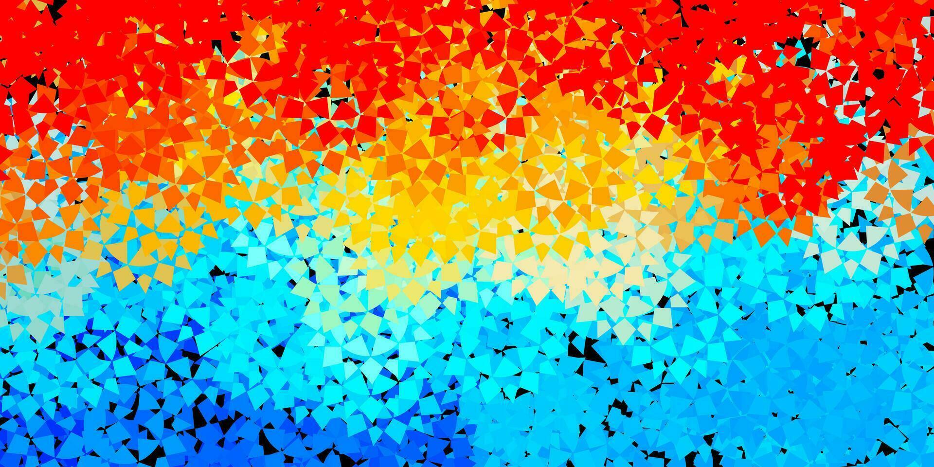 Light blue, red vector texture with random triangles.