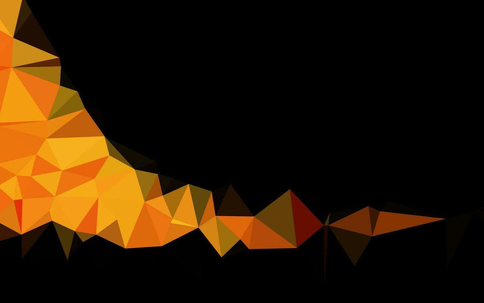 Light Orange vector shining triangular background.