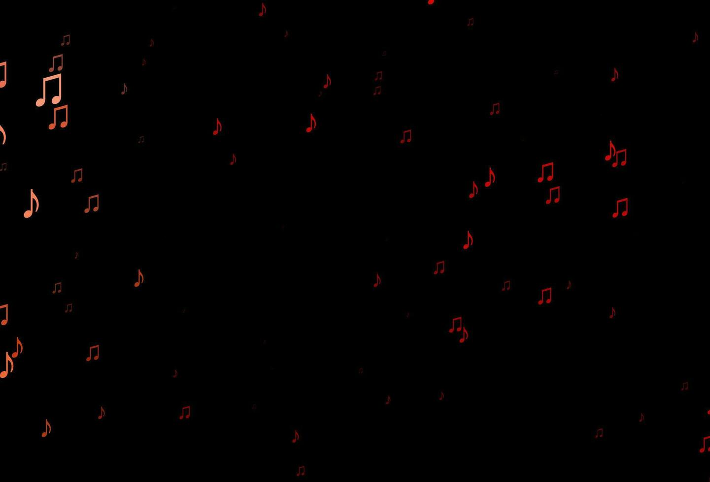 Dark Red vector pattern with music elements.