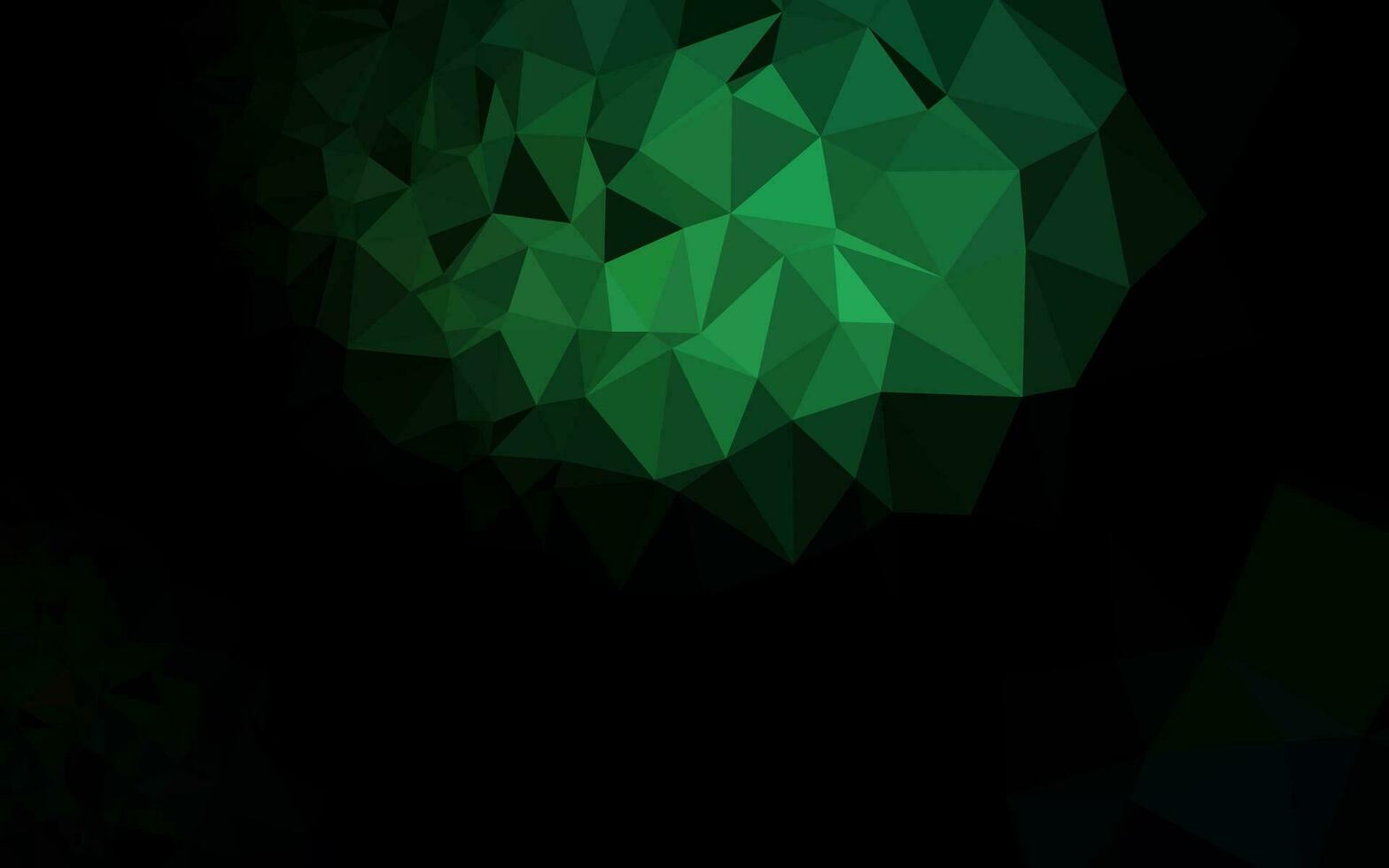 diseño abstracto de polígono de vector verde oscuro.