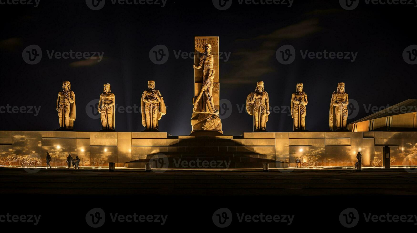 noche ver de africano Renacimiento Monumento. generativo ai foto