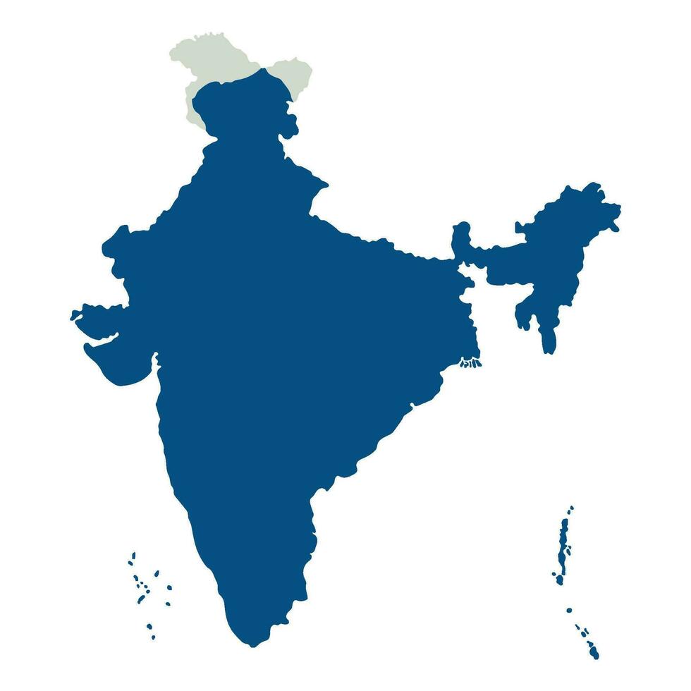 Map of India administrative regions.  India map vector