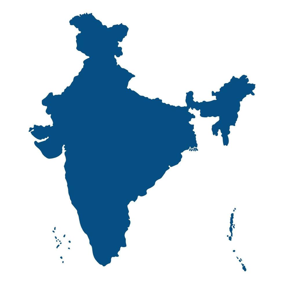 mapa de India administrativo regiones. India mapa vector