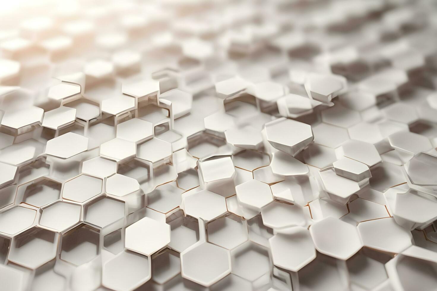 Abstract hexagon background. 3d illustration AI generated. photo