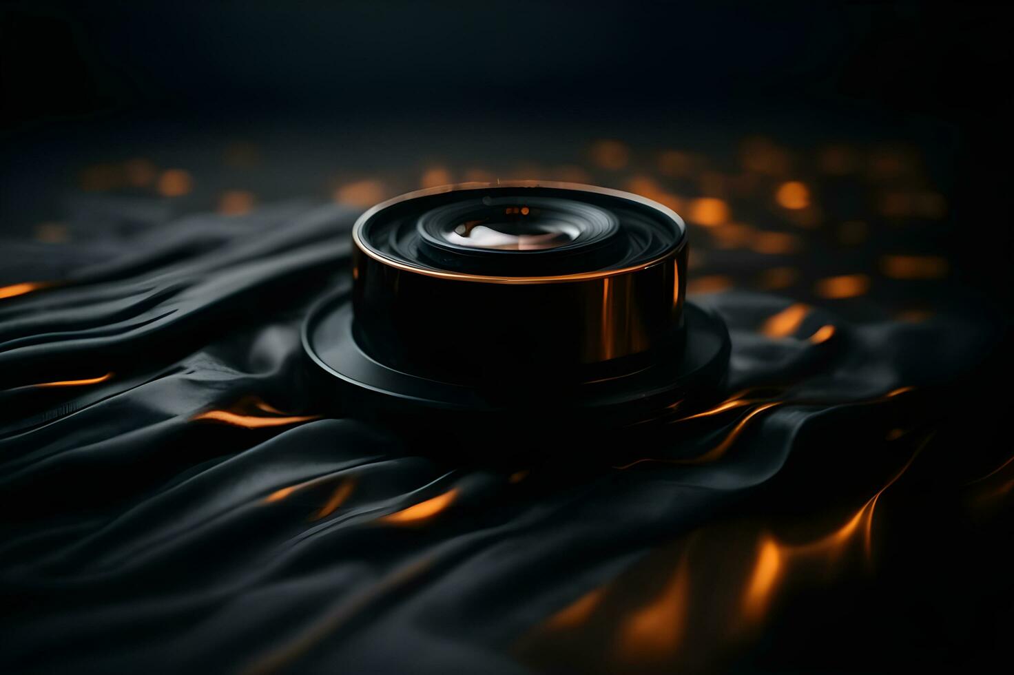 An abstract image with organic, fluid forms in black, reminiscent of celestial bodies merging and colliding in the depths of space. AI Generated. photo