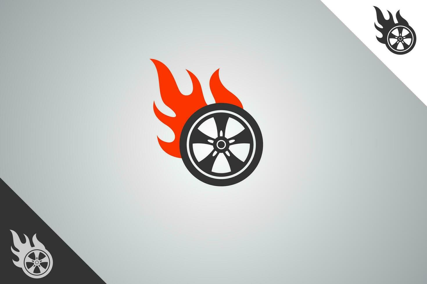 Wheel and rims logo. Minimal and modern logotype. Auto garage dealership brand identity design elements. Perfect logo for business related to automotive industry. Isolated background. Vector eps 10.