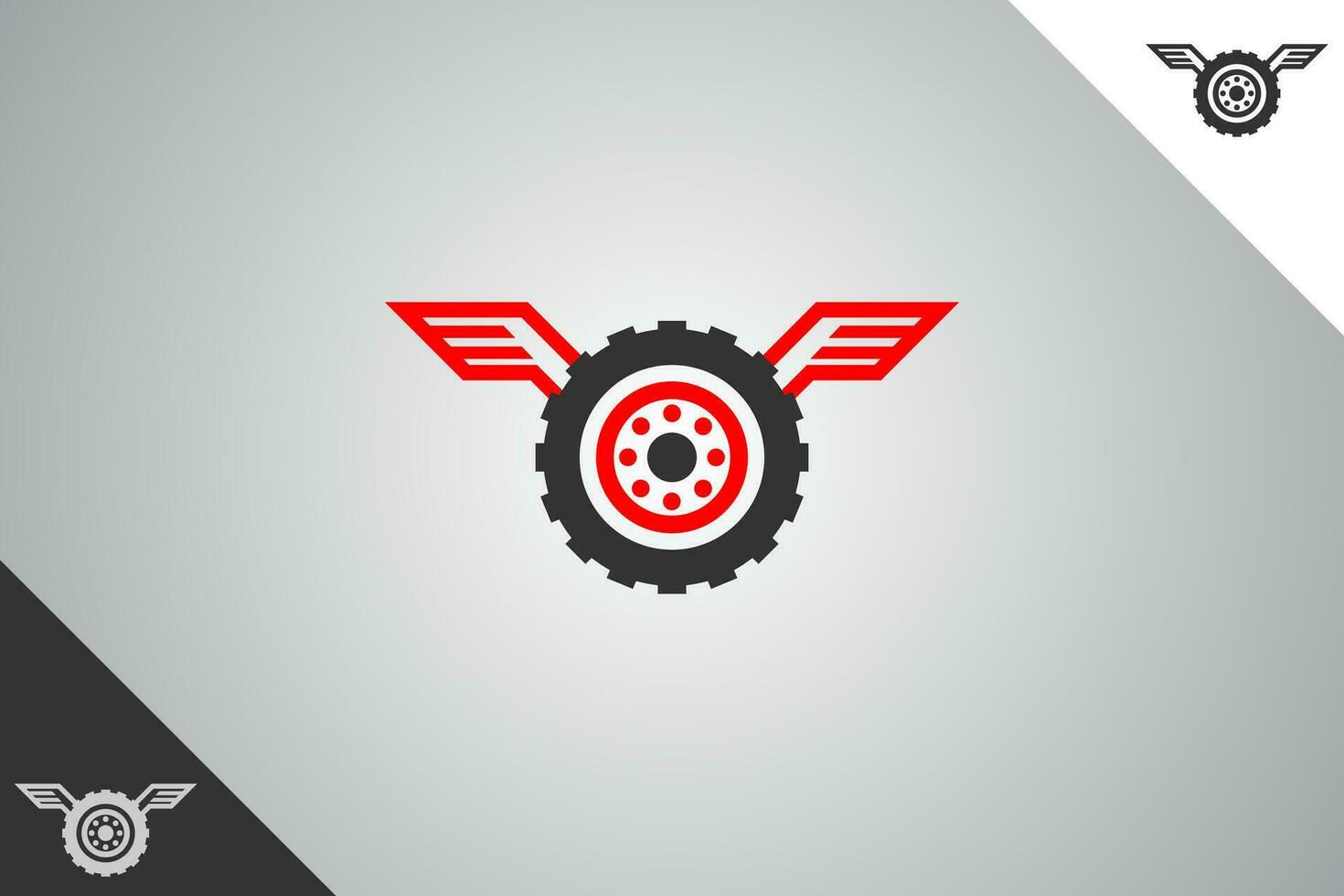 Wheel and rims logo. Minimal and modern logotype. Auto garage dealership brand identity design elements. Perfect logo for business related to automotive industry. Isolated background. Vector eps 10.