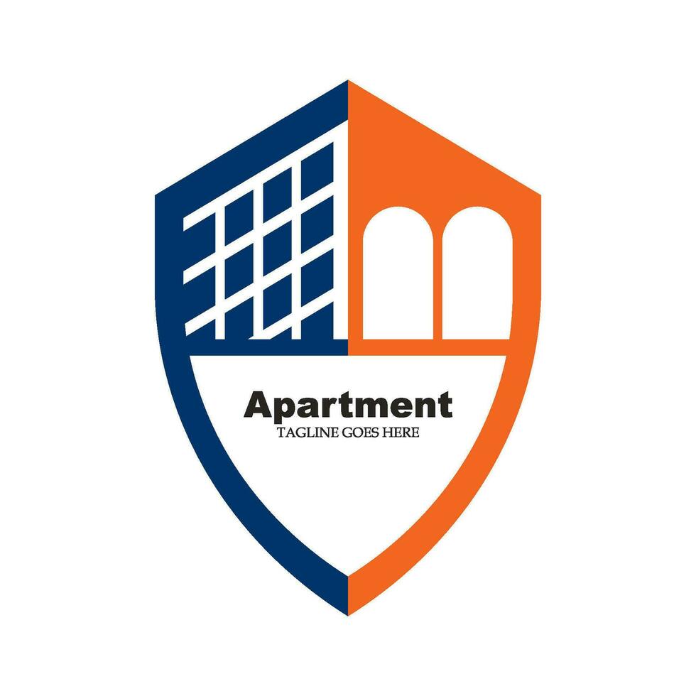 apartment trendy logo vector