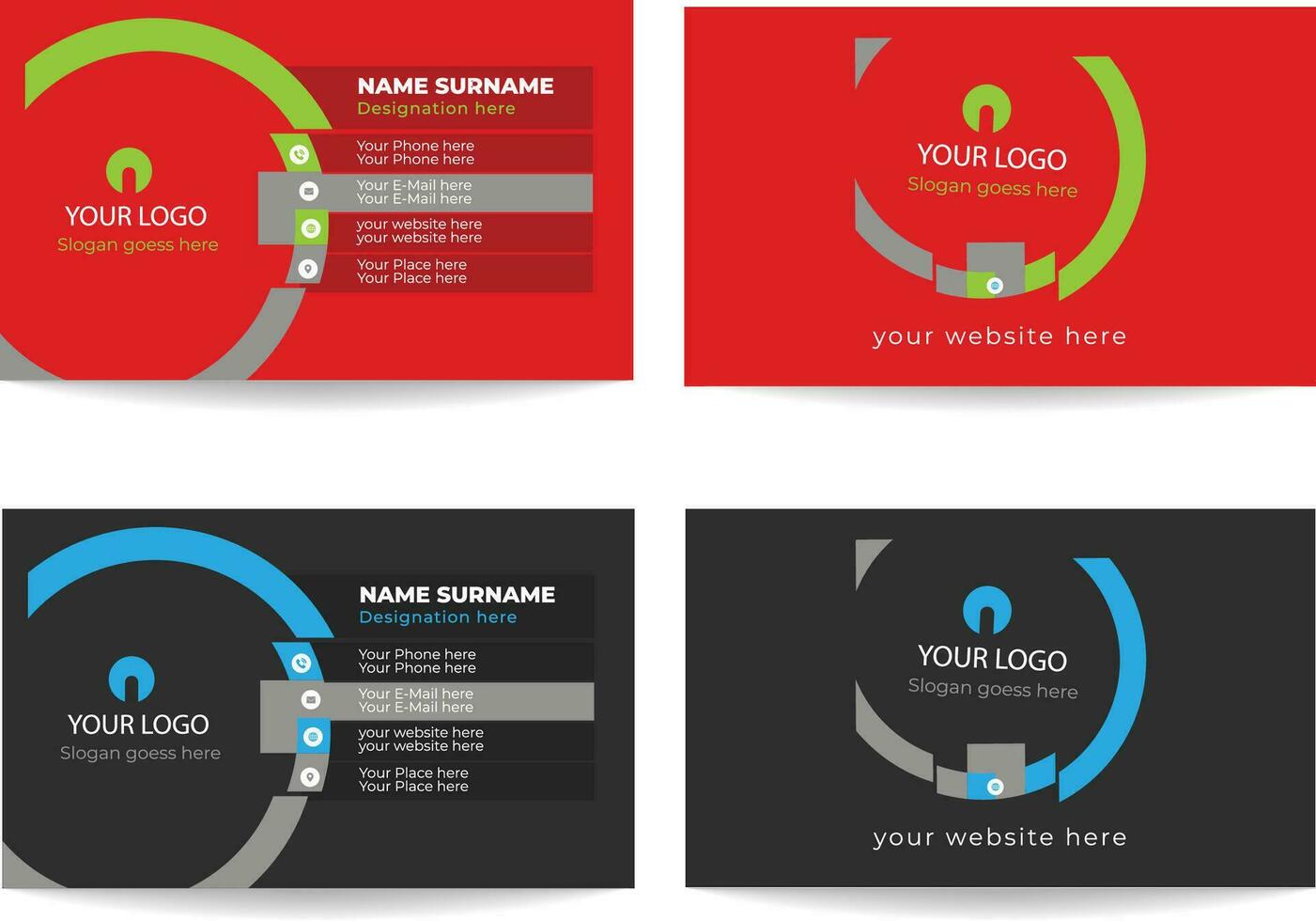 Unique Business card Design vector