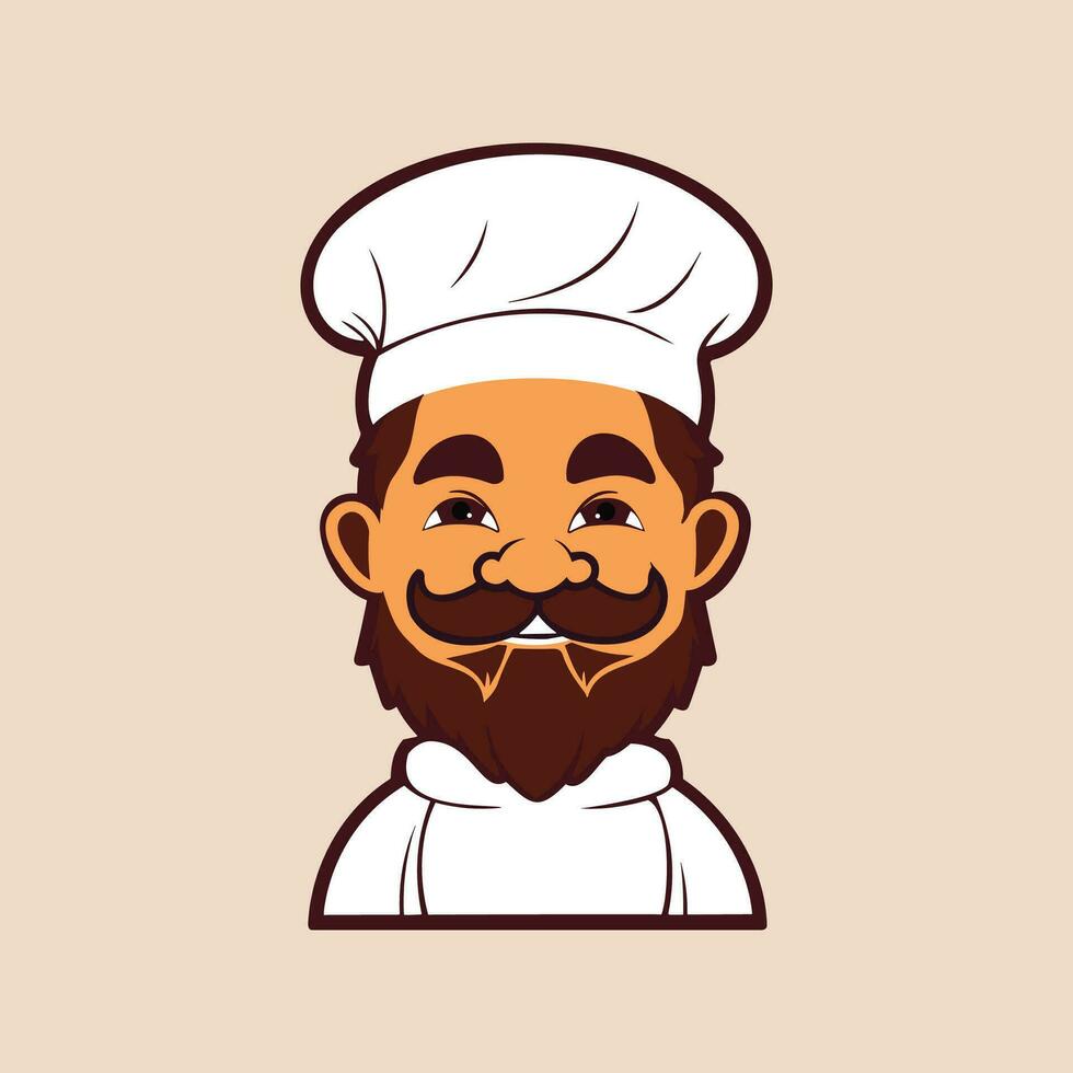 Smiling Uncle A Cartoon of vector illustration an chef Uncle in Uniform