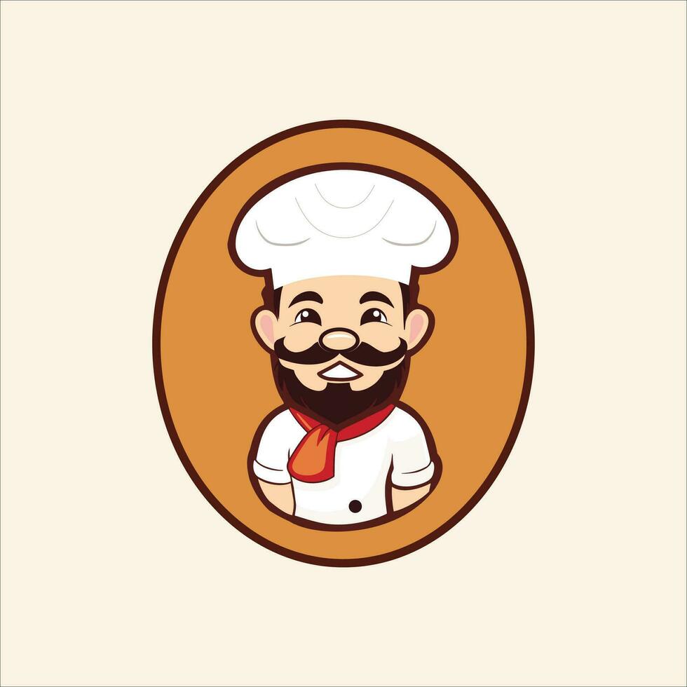 Smiling Uncle A Cartoon of vector illustration an chef Uncle in Uniform